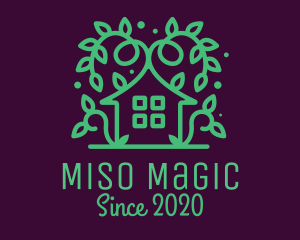 Magical Green Garden House logo design