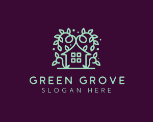 Magical Green Garden Home logo design