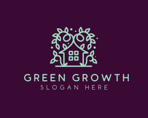 Magical Green Garden Home logo design