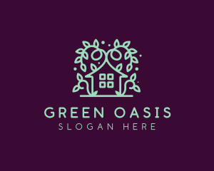 Magical Green Garden Home logo design