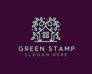 Magical Green Garden House logo design