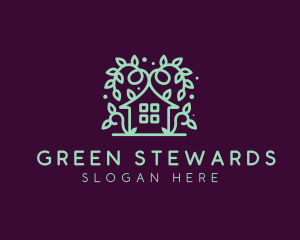 Magical Green Garden Home logo design