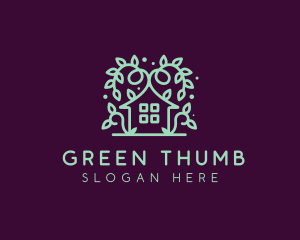 Magical Green Garden Home logo design