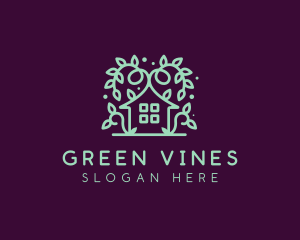 Magical Green Garden Home logo design