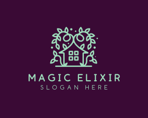 Magical Green Garden Home logo design