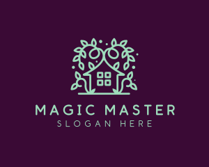 Magical Green Garden Home logo design