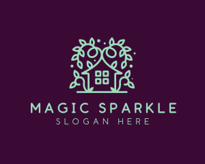 Magical Green Garden Home logo design