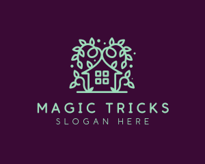 Magical Green Garden Home logo design