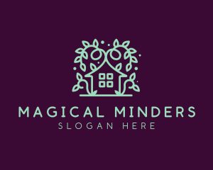 Magical Green Garden Home logo design