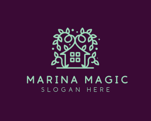 Magical Green Garden Home logo design