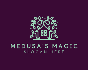 Magical Green Garden Home logo design