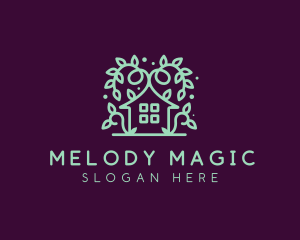 Magical Green Garden Home logo design