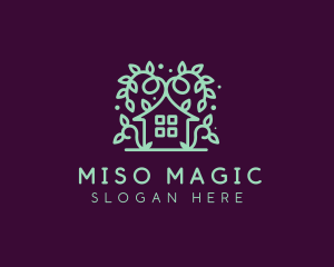 Magical Green Garden Home logo design