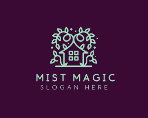 Magical Green Garden Home logo design