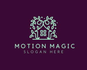 Magical Green Garden Home logo design