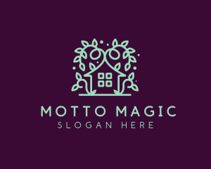 Magical Green Garden Home logo design