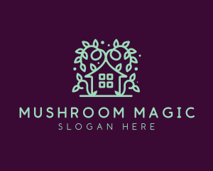 Magical Green Garden Home logo design