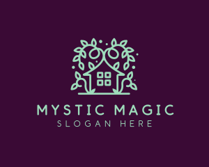 Magical Green Garden Home logo design