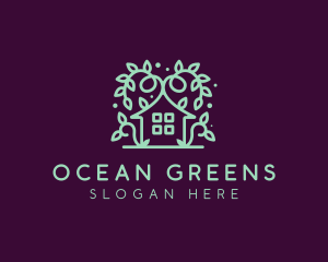 Magical Green Garden Home logo design