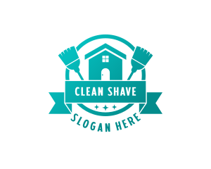 House Broom Cleaning logo design