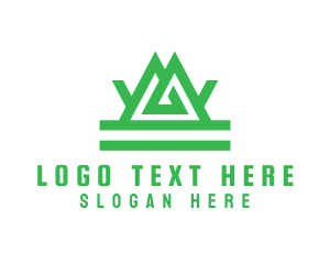 Green Tribal Mountain logo