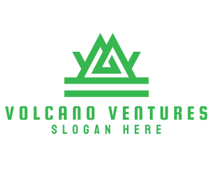Green Tribal Mountain logo
