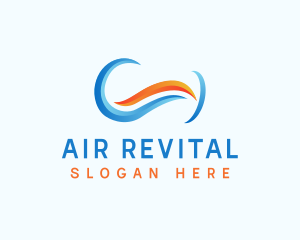 Abstract Air Wind Flow logo design