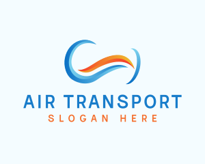 Abstract Air Wind Flow logo design