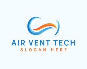 Abstract Air Wind Flow logo design