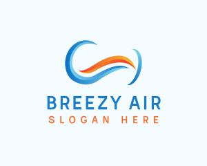 Abstract Air Wind Flow logo design