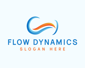 Abstract Air Wind Flow logo design