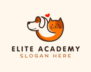 Dog Cat Veterinarian Logo