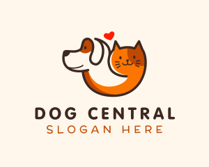 Dog Cat Veterinarian logo design