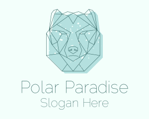 Polar Bear Monoline logo design