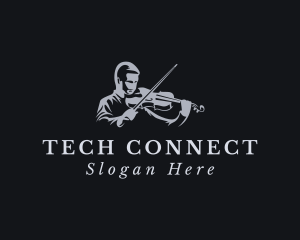 Violin Musician Instrument logo