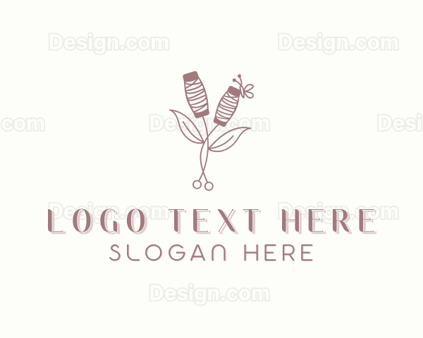 Stitching Sewing Yarn Logo