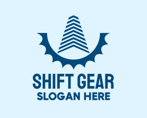 Blue Building Gear logo design