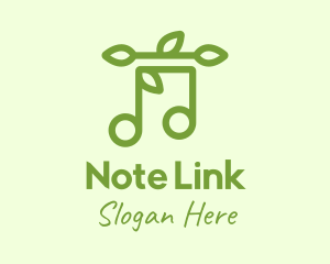 Musical Note Leaves logo design