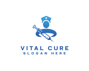 Nurse Medical Vaccine logo design