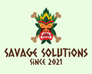 Scary Tiki Mask logo design