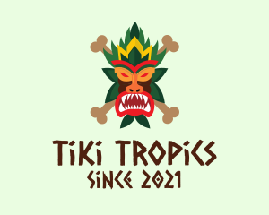 Scary Tiki Mask logo design