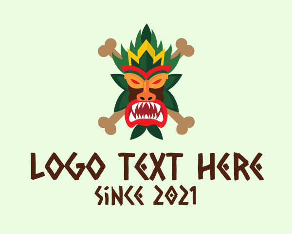 Tribal Mask logo example 3