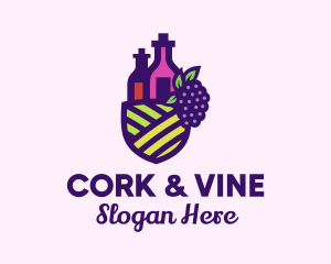 Grape Winery Farm logo design