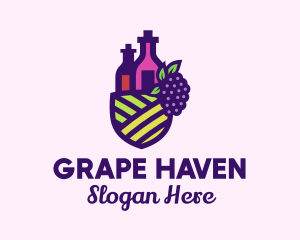 Grape Winery Farm logo design