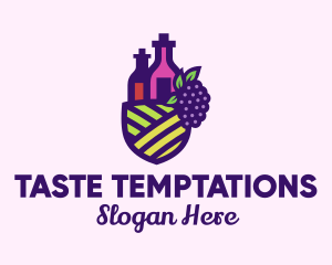 Grape Winery Farm logo design