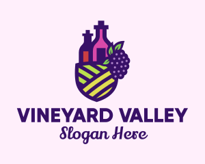 Grape Winery Farm logo design