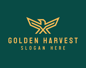 Golden Military Eagle  logo design