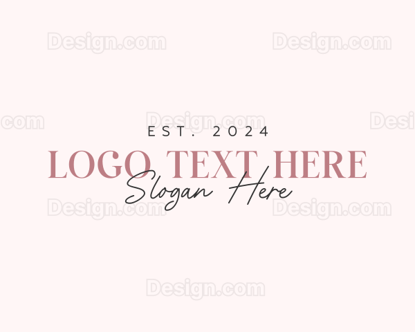 Elegant Pretty Wordmark Logo