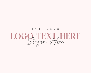 Elegant Pretty Wordmark Logo