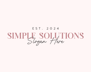 Elegant Pretty Wordmark logo design